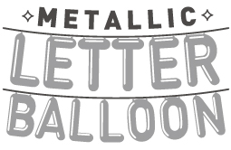 メタリックレターバルーンのロゴ