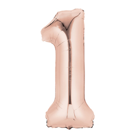 ローズゴールド数字1