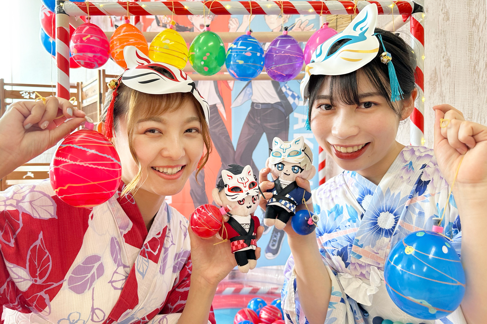 屋台とヨーヨーとぬい